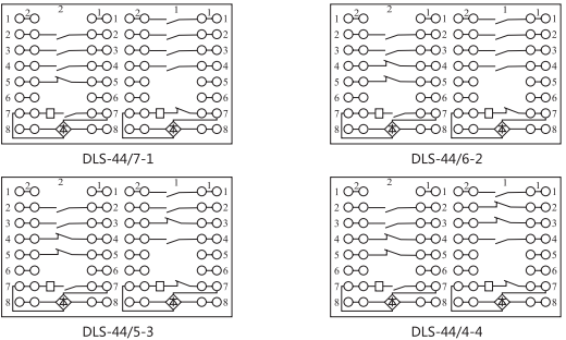 DLS-43/8-2雙位置繼電器內(nèi)部連接線圖片3 DLS-43/8-2雙位置繼電器內(nèi)部連接線圖片3