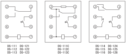 DS-136時間繼電器內(nèi)部接線及外引接線圖(背視圖)圖片 DS-136時間繼電器內(nèi)部接線及外引接線圖(背視圖)圖片