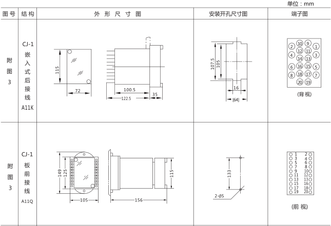 JHS(JSJ)-20交流斷電延時繼電器外形及開孔尺寸圖片三 JHS(JSJ)-20交流斷電延時繼電器外形及開孔尺寸圖片三