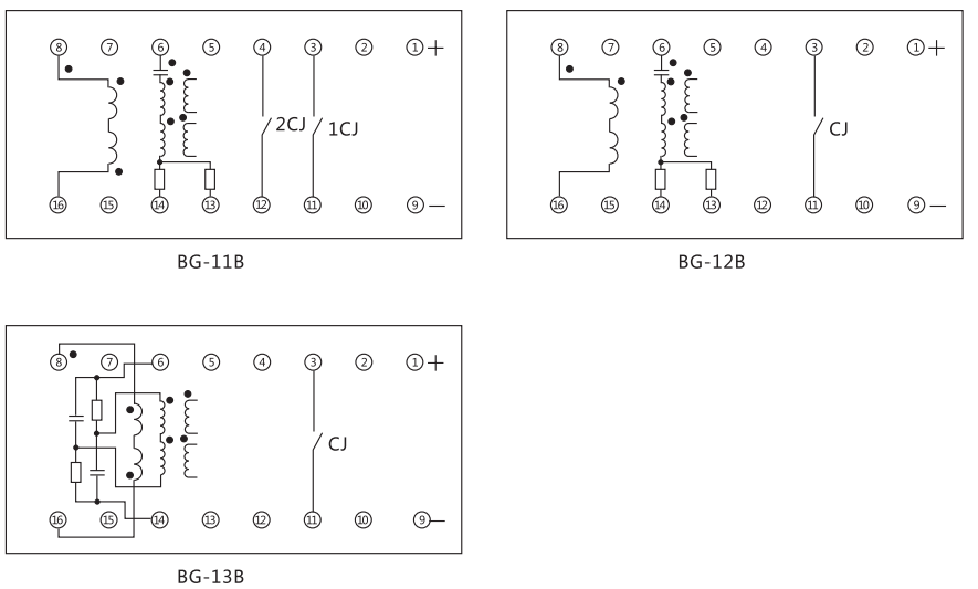 BG-13B內部接線及外引接線圖 BG-13B內部接線及外引接線圖