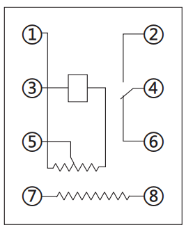 LY-1A電壓繼電器內(nèi)部接線及外引接線圖(正視圖) LY-1A電壓繼電器內(nèi)部接線及外引接線圖(正視圖)